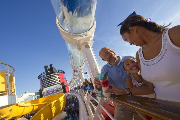 Disney Cruise Line Disney Dream Exterior Family on deck at the Aquaduck.jpg